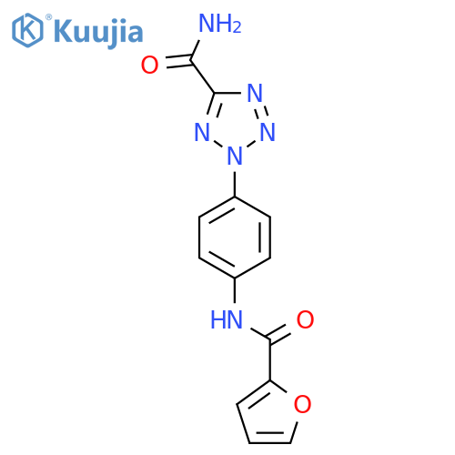 2-4-(furan-2-amido)phenyl-2H-1,2,3,4-tetrazole-5-carboxamide structure