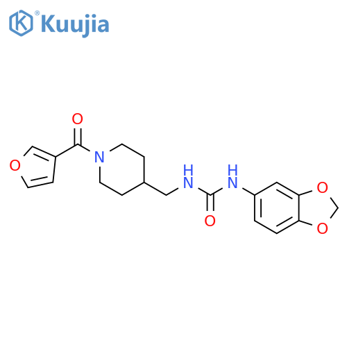 3-(2H-1,3-benzodioxol-5-yl)-1-{[1-(furan-3-carbonyl)piperidin-4-yl]methyl}urea structure