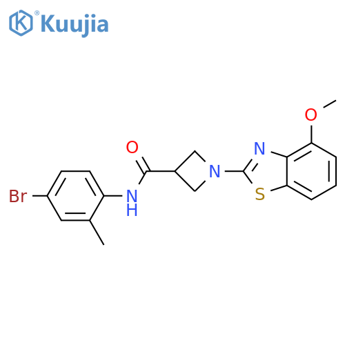 N-(4-bromo-2-methylphenyl)-1-(4-methoxy-1,3-benzothiazol-2-yl)azetidine-3-carboxamide structure
