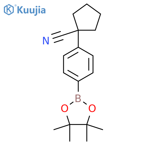 1-(4-(4,4,5,5-Tetramethyl-1,3,2-dioxaborolan-2-yl)phenyl)cyclopentanecarbonitrile structure
