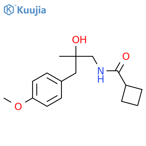 N-2-hydroxy-3-(4-methoxyphenyl)-2-methylpropylcyclobutanecarboxamide structure