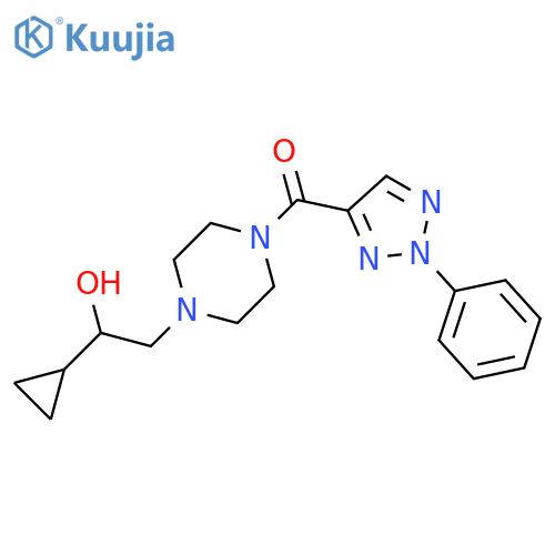 1-cyclopropyl-2-4-(2-phenyl-2H-1,2,3-triazole-4-carbonyl)piperazin-1-ylethan-1-ol structure