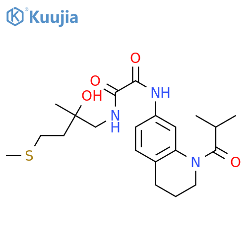 N-[2-hydroxy-2-methyl-4-(methylsulfanyl)butyl]-N'-[1-(2-methylpropanoyl)-1,2,3,4-tetrahydroquinolin-7-yl]ethanediamide structure