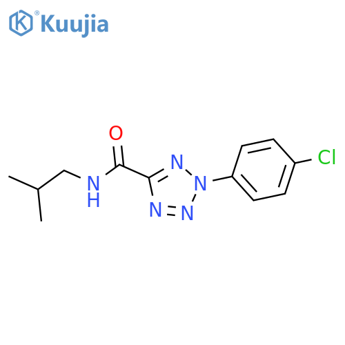 2-(4-chlorophenyl)-N-(2-methylpropyl)-2H-1,2,3,4-tetrazole-5-carboxamide structure