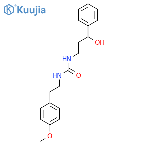 3-(3-hydroxy-3-phenylpropyl)-1-2-(4-methoxyphenyl)ethylurea structure