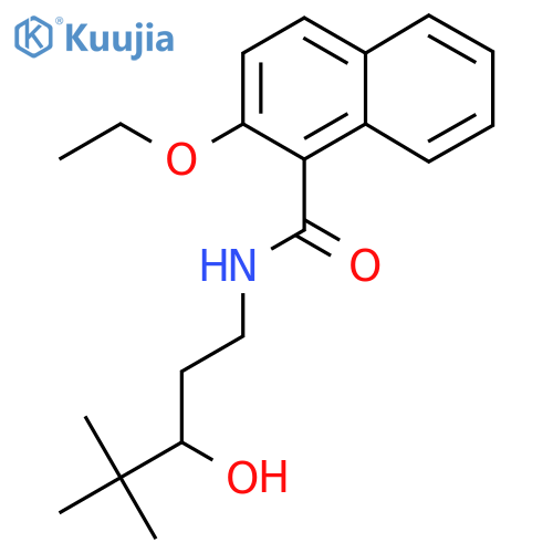 2-ethoxy-N-(3-hydroxy-4,4-dimethylpentyl)naphthalene-1-carboxamide structure