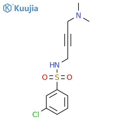 3-chloro-N-[4-(dimethylamino)but-2-yn-1-yl]benzene-1-sulfonamide structure