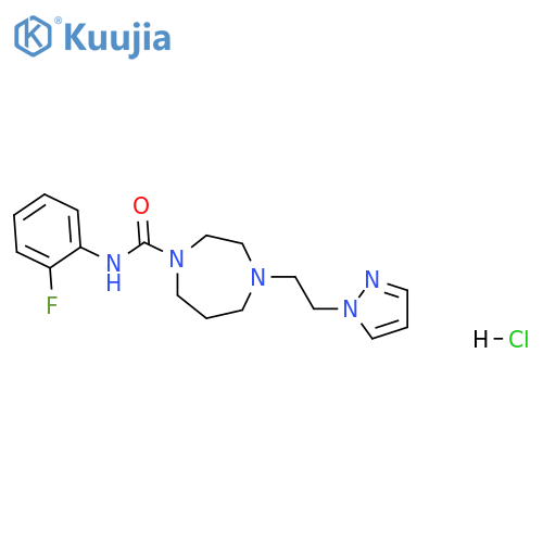 N-(2-fluorophenyl)-4-[2-(1H-pyrazol-1-yl)ethyl]-1,4-diazepane-1-carboxamide hydrochloride structure