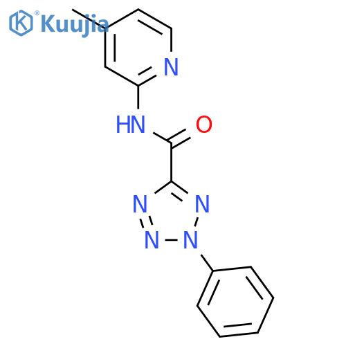 N-(4-methylpyridin-2-yl)-2-phenyl-2H-1,2,3,4-tetrazole-5-carboxamide structure