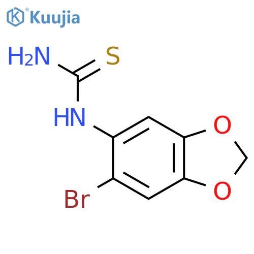 (6-bromo-2H-1,3-benzodioxol-5-yl)thiourea structure