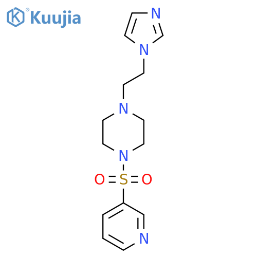 1-2-(1H-imidazol-1-yl)ethyl-4-(pyridine-3-sulfonyl)piperazine structure