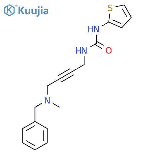 1-{4-benzyl(methyl)aminobut-2-yn-1-yl}-3-(thiophen-2-yl)urea structure