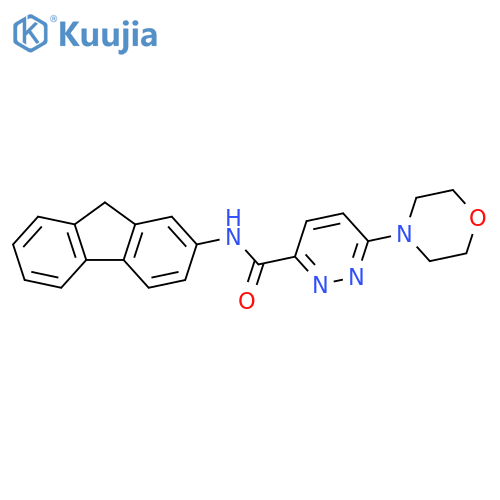 N-(9H-fluoren-2-yl)-6-(morpholin-4-yl)pyridazine-3-carboxamide structure