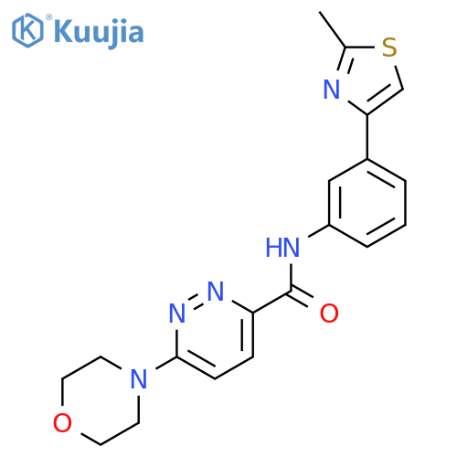 N-3-(2-methyl-1,3-thiazol-4-yl)phenyl-6-(morpholin-4-yl)pyridazine-3-carboxamide structure