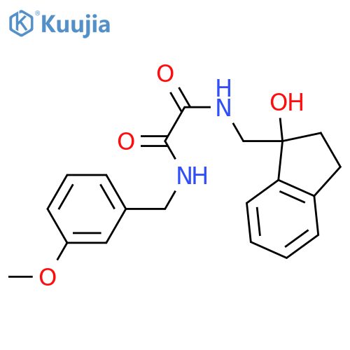N-(1-hydroxy-2,3-dihydro-1H-inden-1-yl)methyl-N'-(3-methoxyphenyl)methylethanediamide structure