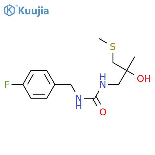 1-(4-fluorophenyl)methyl-3-2-hydroxy-2-methyl-3-(methylsulfanyl)propylurea structure