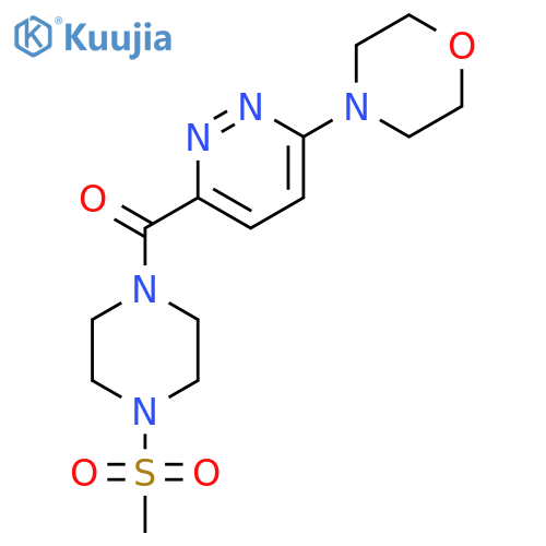 4-6-(4-methanesulfonylpiperazine-1-carbonyl)pyridazin-3-ylmorpholine structure