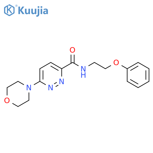 6-(morpholin-4-yl)-N-(2-phenoxyethyl)pyridazine-3-carboxamide structure