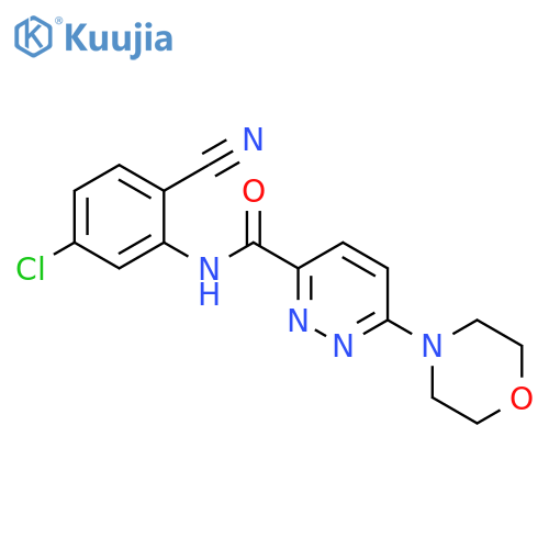 N-(5-chloro-2-cyanophenyl)-6-(morpholin-4-yl)pyridazine-3-carboxamide structure