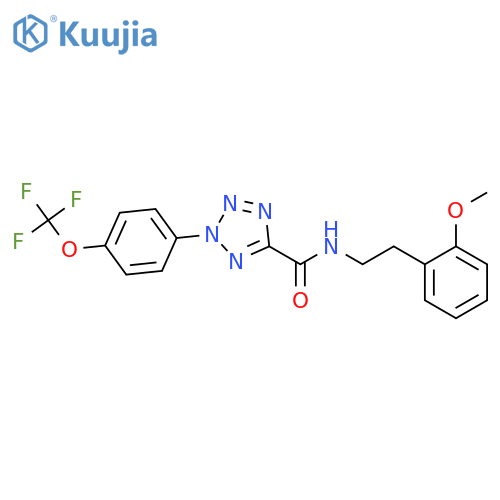 N-2-(2-methoxyphenyl)ethyl-2-4-(trifluoromethoxy)phenyl-2H-1,2,3,4-tetrazole-5-carboxamide structure