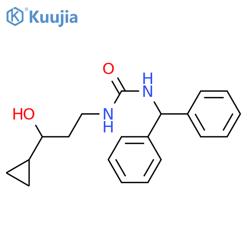 3-(3-cyclopropyl-3-hydroxypropyl)-1-(diphenylmethyl)urea structure