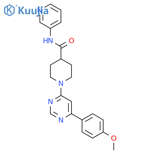 1-6-(4-methoxyphenyl)pyrimidin-4-yl-N-(pyridin-3-yl)piperidine-4-carboxamide structure