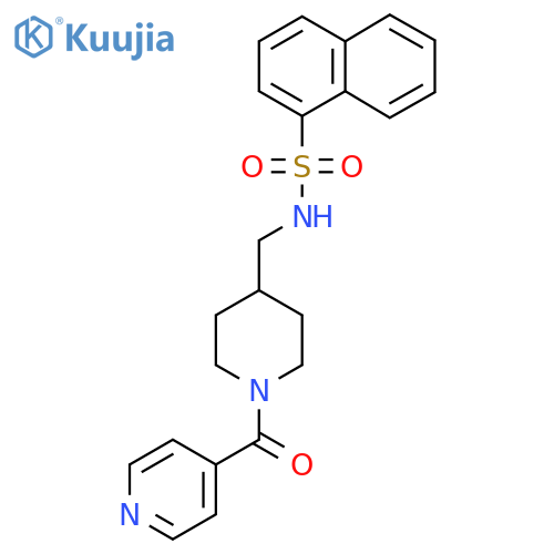 N-{1-(pyridine-4-carbonyl)piperidin-4-ylmethyl}naphthalene-1-sulfonamide structure