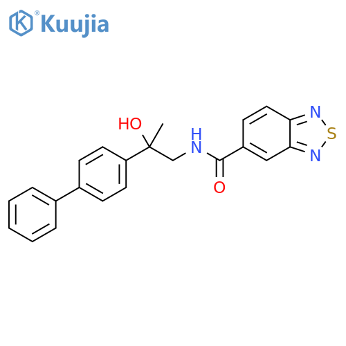 N-(2-{1,1'-biphenyl-4-yl}-2-hydroxypropyl)-2,1,3-benzothiadiazole-5-carboxamide structure