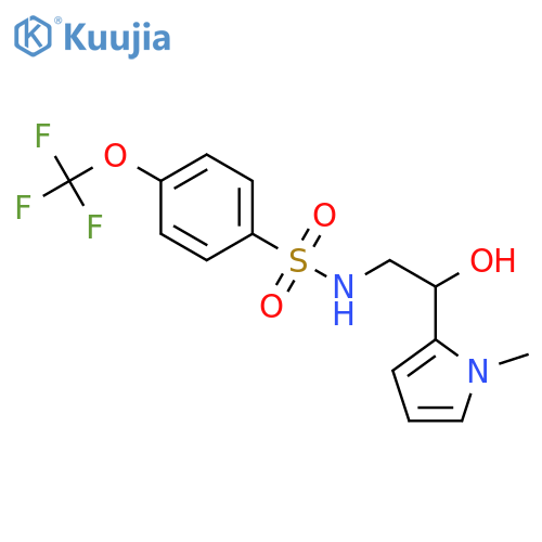 N-2-hydroxy-2-(1-methyl-1H-pyrrol-2-yl)ethyl-4-(trifluoromethoxy)benzene-1-sulfonamide structure