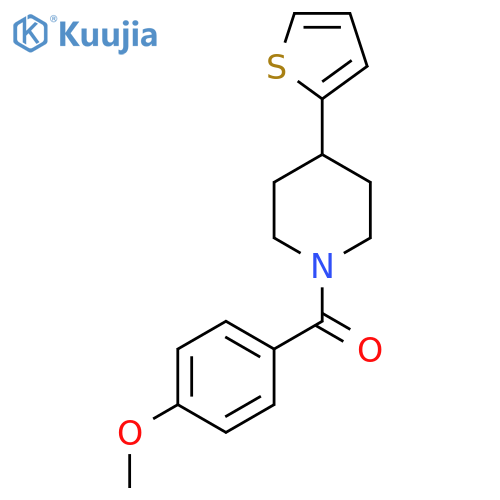 1-(4-methoxybenzoyl)-4-(thiophen-2-yl)piperidine structure