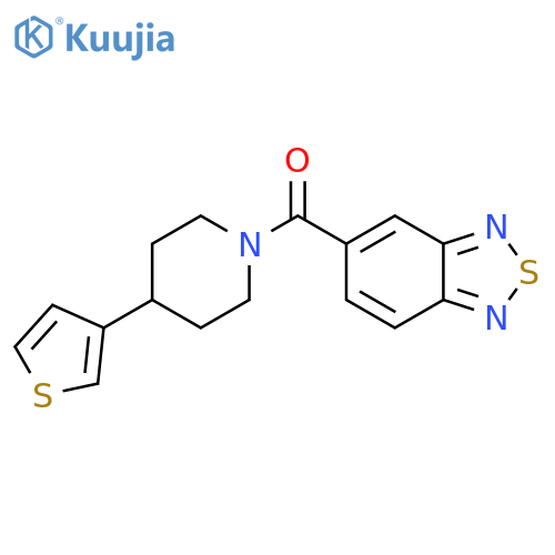 5-4-(thiophen-3-yl)piperidine-1-carbonyl-2,1,3-benzothiadiazole structure