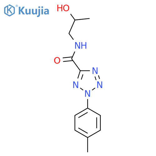 N-(2-hydroxypropyl)-2-(4-methylphenyl)-2H-1,2,3,4-tetrazole-5-carboxamide structure