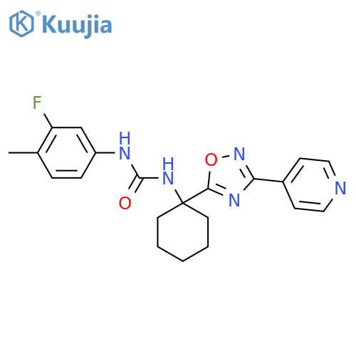 1-(3-fluoro-4-methylphenyl)-3-{1-3-(pyridin-4-yl)-1,2,4-oxadiazol-5-ylcyclohexyl}urea structure