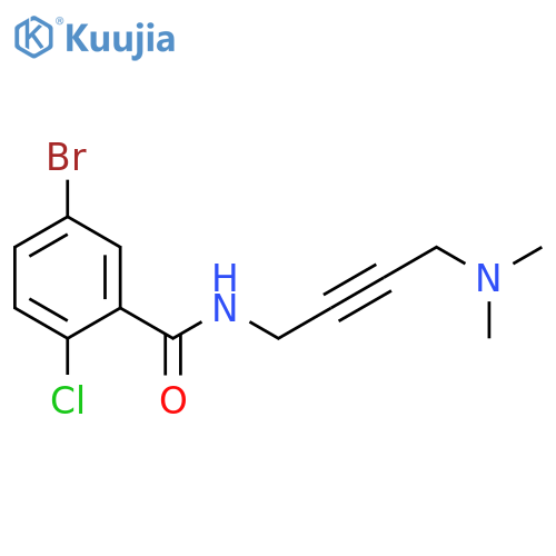 5-bromo-2-chloro-N-4-(dimethylamino)but-2-yn-1-ylbenzamide structure