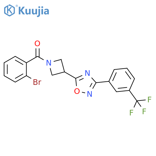 5-1-(2-bromobenzoyl)azetidin-3-yl-3-3-(trifluoromethyl)phenyl-1,2,4-oxadiazole structure