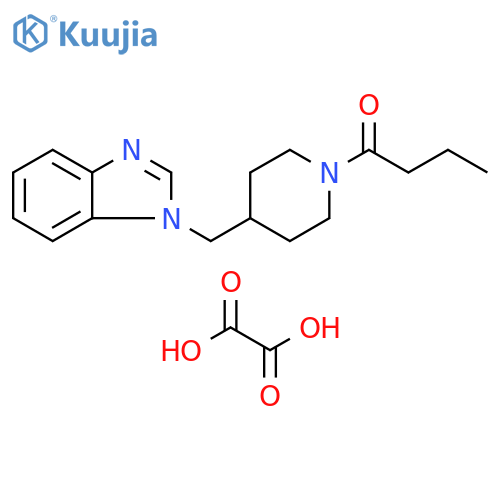1-{4-(1H-1,3-benzodiazol-1-yl)methylpiperidin-1-yl}butan-1-one; oxalic acid structure