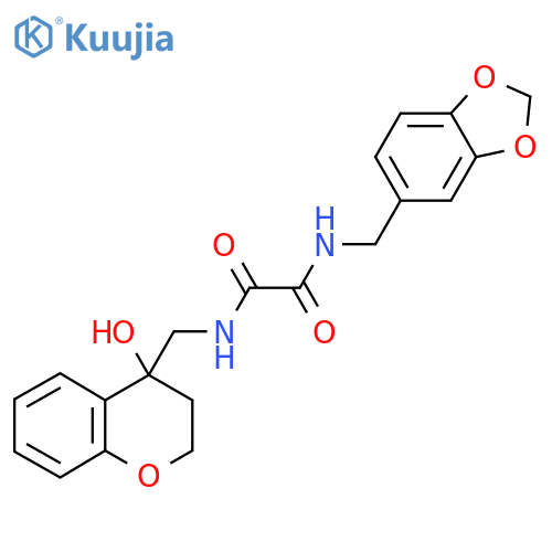 N-(2H-1,3-benzodioxol-5-yl)methyl-N'-(4-hydroxy-3,4-dihydro-2H-1-benzopyran-4-yl)methylethanediamide structure