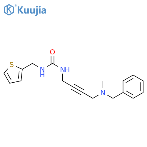 1-{4-[benzyl(methyl)amino]but-2-yn-1-yl}-3-[(thiophen-2-yl)methyl]urea structure