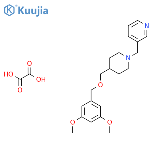 3-(4-{(3,5-dimethoxyphenyl)methoxymethyl}piperidin-1-yl)methylpyridine; oxalic acid structure