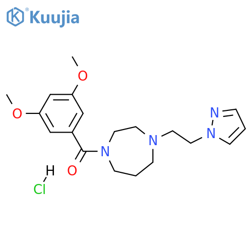 1-(3,5-dimethoxybenzoyl)-4-2-(1H-pyrazol-1-yl)ethyl-1,4-diazepane hydrochloride structure