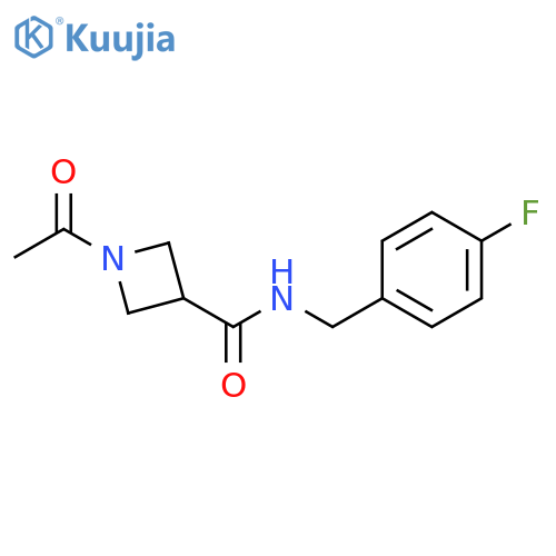 1-acetyl-N-(4-fluorophenyl)methylazetidine-3-carboxamide structure