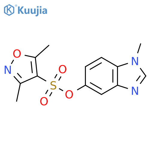 1-methyl-1H-1,3-benzodiazol-5-yl 3,5-dimethyl-1,2-oxazole-4-sulfonate structure