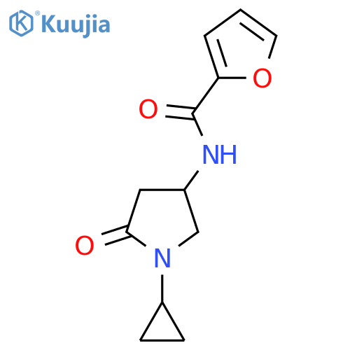 N-(1-cyclopropyl-5-oxopyrrolidin-3-yl)furan-2-carboxamide structure
