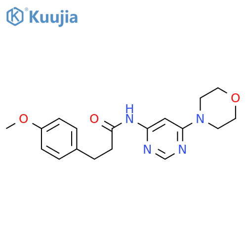 3-(4-methoxyphenyl)-N-6-(morpholin-4-yl)pyrimidin-4-ylpropanamide structure
