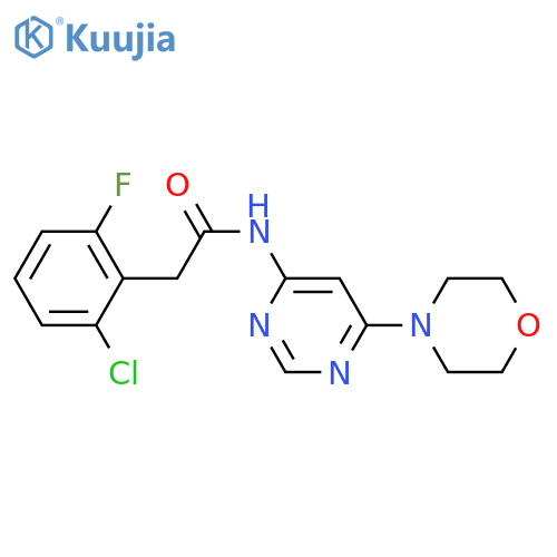 2-(2-chloro-6-fluorophenyl)-N-[6-(morpholin-4-yl)pyrimidin-4-yl]acetamide structure