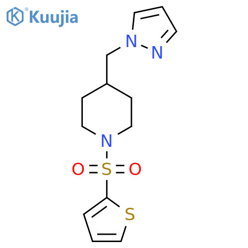 4-(1H-pyrazol-1-yl)methyl-1-(thiophene-2-sulfonyl)piperidine structure