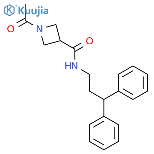 1-acetyl-N-(3,3-diphenylpropyl)azetidine-3-carboxamide structure