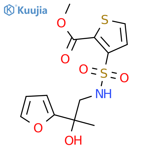 methyl 3-{2-(furan-2-yl)-2-hydroxypropylsulfamoyl}thiophene-2-carboxylate structure