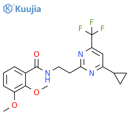 N-{2-[4-cyclopropyl-6-(trifluoromethyl)pyrimidin-2-yl]ethyl}-2,3-dimethoxybenzamide structure