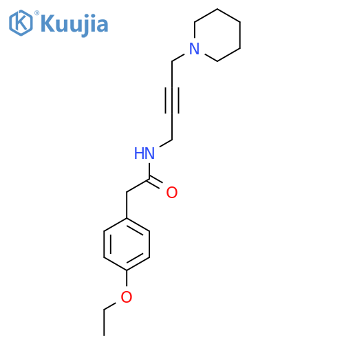 2-(4-ethoxyphenyl)-N-4-(piperidin-1-yl)but-2-yn-1-ylacetamide structure